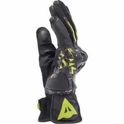 Dainese Mig 3 Unisex Gants de moto, noir-gris-jaune, taille XL pour Hommes