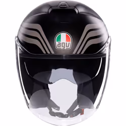 AGV Irides Bologna Casque jet, noir-gris, taille L pour Hommes
