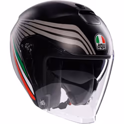AGV Irides Bologna Casque jet, noir-gris, taille XL pour Hommes