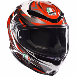 AGV K6 S Reeval Casque, gris-blanc-rouge, taille 2XL pour Hommes
