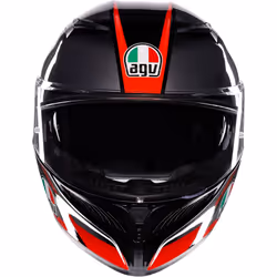 AGV K3 Striga Casque, noir-gris-rouge, taille XS pour Hommes