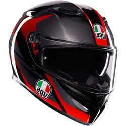 AGV K3 Striga Casque, noir-gris-rouge, taille L pour Hommes
