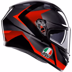 AGV K3 Striga Casque, noir-gris-rouge, taille 2XL pour Hommes