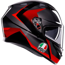 AGV K3 Striga Casque, noir-gris-rouge, taille 2XL pour Hommes