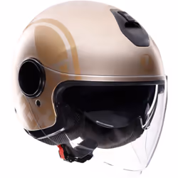 AGV Eteres Sirolo Casque jet, blanc-or, taille S pour Hommes