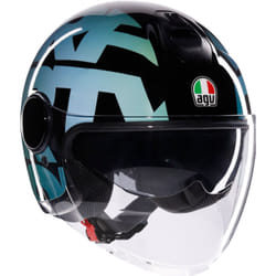 AGV Eteres Lido 46 Casque jet, noir-bleu, taille XL pour Hommes