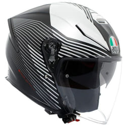 AGV K5 Jet Evo Control Casque jet, noir-blanc-rose, taille M pour Hommes
