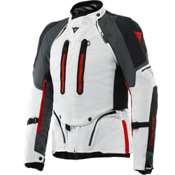 Dainese Super Adventure Absoluteshell Veste textile de moto imperméable, noir-gris-rouge, taille 52 pour Hommes