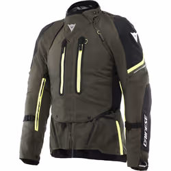Dainese Super Adventure Absoluteshell Veste textile de moto imperméable, vert, taille 54 pour Hommes