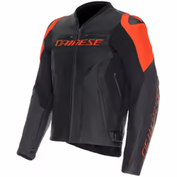Dainese Racing 5 Blouson de moto en cuir, noir-rouge, taille 50 pour Hommes