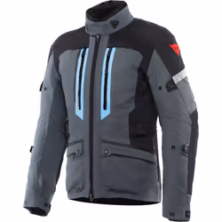 Dainese Mangen Absoluteshell Pro Veste textile de moto imperméable, noir-gris-bleu, taille 54 pour Hommes