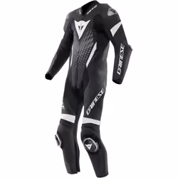 Dainese Laguna Seca 6 Combinaison de moto en cuir 1 pièce, noir-blanc, taille 46 pour Hommes