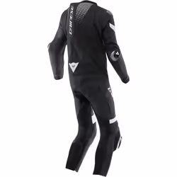 Dainese Laguna Seca 6 Combinaison de moto en cuir 1 pièce, noir-blanc, taille 46 pour Hommes