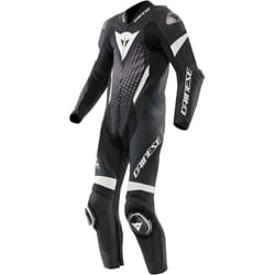 Dainese Laguna Seca 6 Combinaison de moto en cuir 1 pièce, noir-blanc, taille 54 pour Hommes