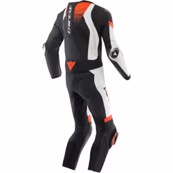 Dainese Laguna Seca 6 Combinaison de moto en cuir 1 pièce, noir-blanc-rouge, taille 52 pour Hommes