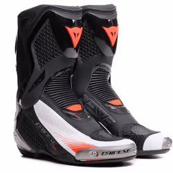 Dainese Torque 4 Air Bottes de moto, noir-blanc-rouge, taille 46 pour Hommes