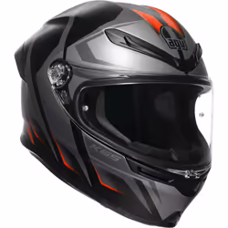 AGV K6 S Karve Casque, noir-gris-rouge, taille M pour Hommes