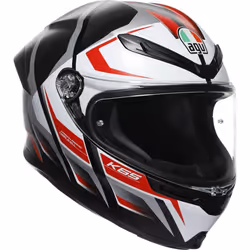 AGV K6 S Karve Casque, noir-blanc-rouge, taille XL pour Hommes
