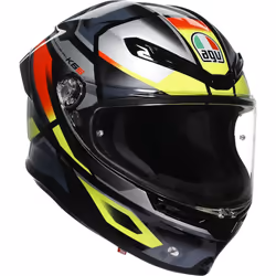 AGV K6 S Erazer Casque, gris-jaune, taille M pour Hommes