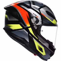 AGV K6 S Erazer Casque, gris-jaune, taille M pour Hommes