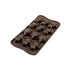 Silikomart Scg16 Dino Moule à chocolat et sucrerie Silicone Marron