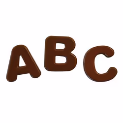 Silikomart Sf169 Choco Abc, Silicone, Marron, Italie, 18 cm, 33,5 cm, 1,5 cm