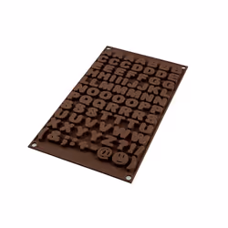 Silikomart Sf169 Choco Abc Moule à chocolat et sucrerie Silicone Marron