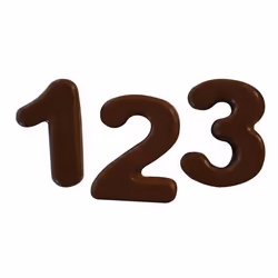 Silikomart Sf174 Choco 123, Moule à gâteau alphabet, Rectangulaire, 0,124 L, Marron, Silicone, 335 mm
