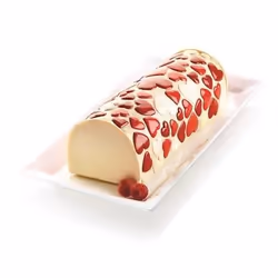 Silikomart - kit bûche coeurs silicone - 25.072.99.0063