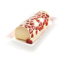Silikomart - kit bûche coeurs silicone - 25.072.99.0063