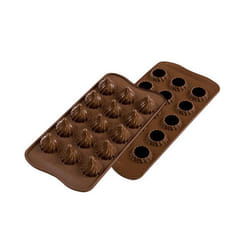 Silikomart Scg47 Choco Flame Moule à chocolat et sucrerie Silicone Marron