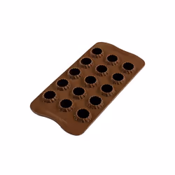 Silikomart Scg47 Choco Flame Moule à chocolat et sucrerie Silicone Marron