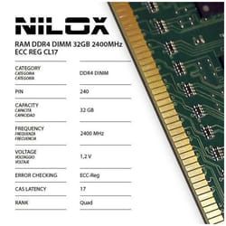 Nilox NXR322400M1C17 module de mémoire 32 Go 1 x 32 Go DDR4 2400 MHz ECC