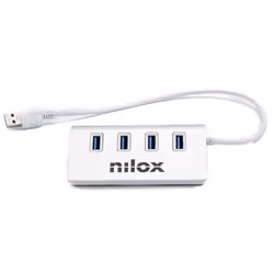 Nilox NX4HUB30, USB 3.2 Gen 1 (3.1 Gen 1) Type-A, USB 3.2 Gen 1 (3.1 Gen 1) Type-A, 5000 Mbit/s, Gris, Windows 10, Windows 10 ...
