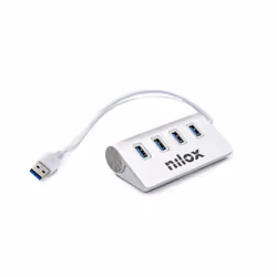 Nilox NX4HUB30 hub & concentrateur USB 3.2 Gen 1 (3.1 Gen 1) Type-A 5000 Mbit/s Gris