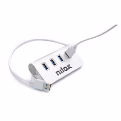 Nilox NX4HUB30 hub & concentrateur USB 3.2 Gen 1 (3.1 Gen 1) Type-A 5000 Mbit/s Gris