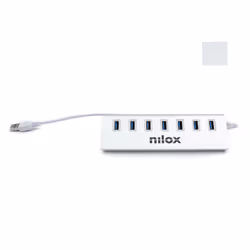 Nilox NX7HUB30, USB 3.2 Gen 1 (3.1 Gen 1) Type-A, USB 3.2 Gen 1 (3.1 Gen 1) Type-A, 5000 Mbit/s, Gris, Windows 10, Windows 10 ...