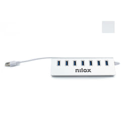Nilox NX7HUB30 hub & concentrateur USB 3.2 Gen 1 (3.1 Gen 1) Type-A 5000 Mbit/s Gris