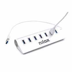 Nilox NX7HUB30 hub & concentrateur USB 3.2 Gen 1 (3.1 Gen 1) Type-A 5000 Mbit/s Gris