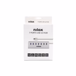 Nilox NX7HUB30 hub & concentrateur USB 3.2 Gen 1 (3.1 Gen 1) Type-A 5000 Mbit/s Gris - Vue supplémentaire 4