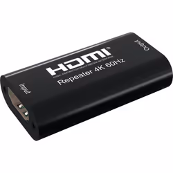 Techly IDATA HDMI2-RIP4KT, 4096 x 2160 pixels, Répéteur AV, 40 m, Compatibilité 3D, Noir, HDCP