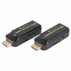 Techly IDATA EXT-E70S, Émetteur et récepteur AV, 40 m, Noir, HDCP