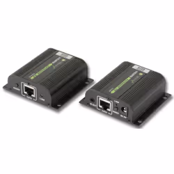 Techly IDATA EXT-E70POED extension audio/video Émetteur et récepteur AV Noir