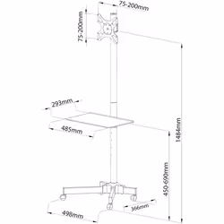 Techly ICA-TR20 support pour téléviseur 37" Noir