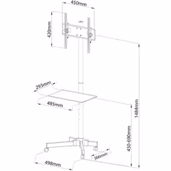 Techly ICA-TR21 support pour téléviseur 55" Noir