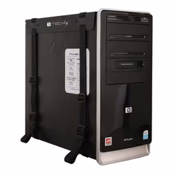 Techly ICA-CS 60, Support de CPU monté sur bureau, Bureau, 20 kg, Noir, verticale, 8 cm