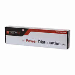 Techly I-CASE STRIP-18C20 unité de distribution d'énergie 8 sortie(s) CA 1U Noir, Rouge