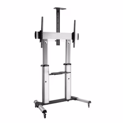 Techly ICA-TR24, Argent, Argent, 1 étagères, Noir, 100 kg, 2,54 m (100")