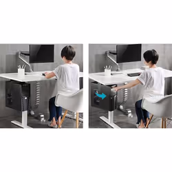 Techly ICA-CS 66 support pour unité centrale Support de CPU sous le bureau Noir - Vue supplémentaire 9