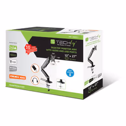Techly ICA-LCD 514 support d'écran plat pour bureau 27" Noir